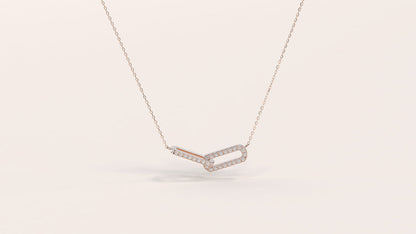 0.4 CT Round Shape Moissanite Infinity Interlinked Necklace