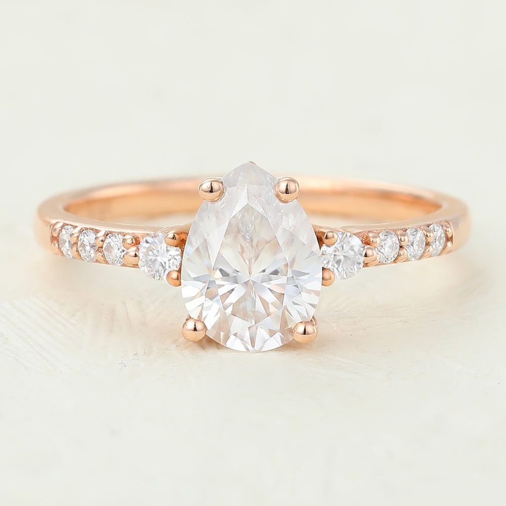 Pear Pave Lab-Grown Diamond Engagement Ring