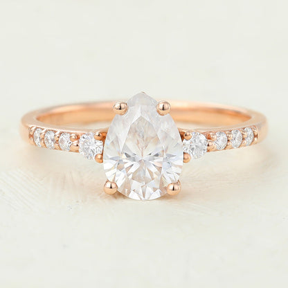 Pear Pave Lab-Grown Diamond Engagement Ring