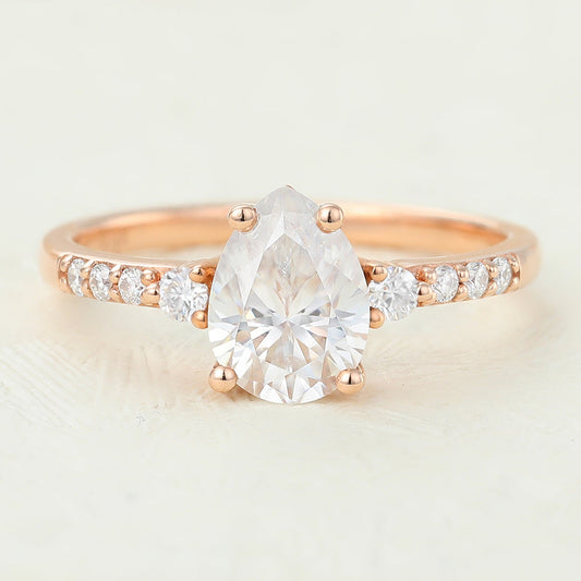 Pear Pave Lab-Grown Diamond Engagement Ring