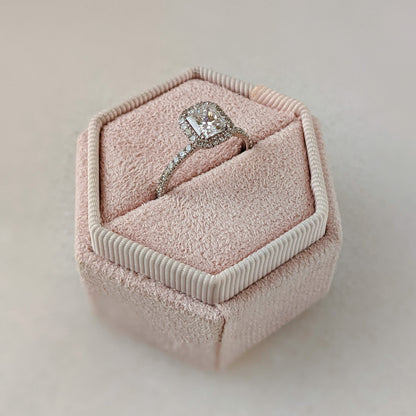 Radiant Halo & Pave Lab Grown Diamond Engagement Ring