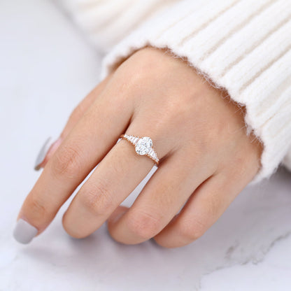 Oval Pave Lab-Grown Diamond Engagement Ring