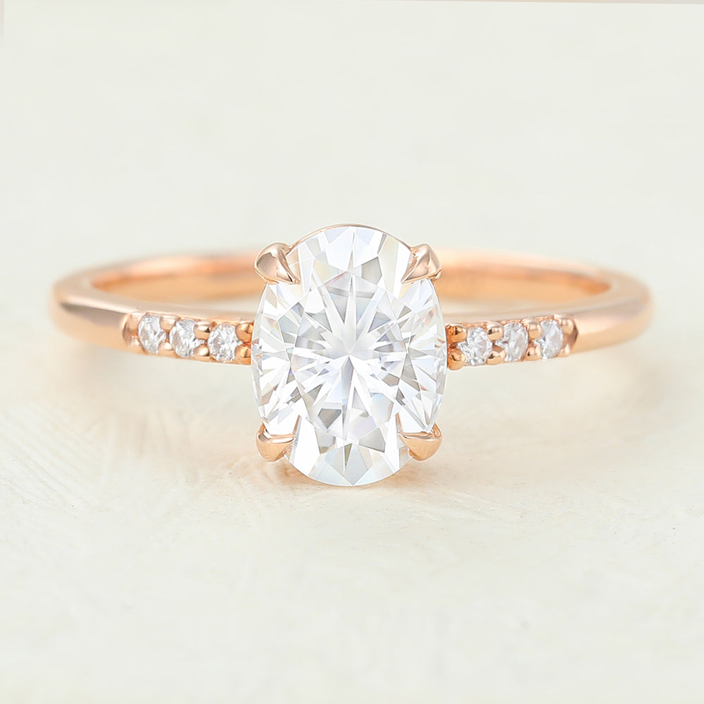 Oval Pave Lab-Grown Diamond Engagement Ring