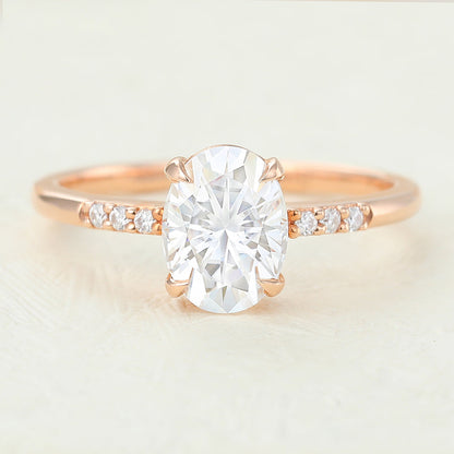 Oval Pave Lab-Grown Diamond Engagement Ring