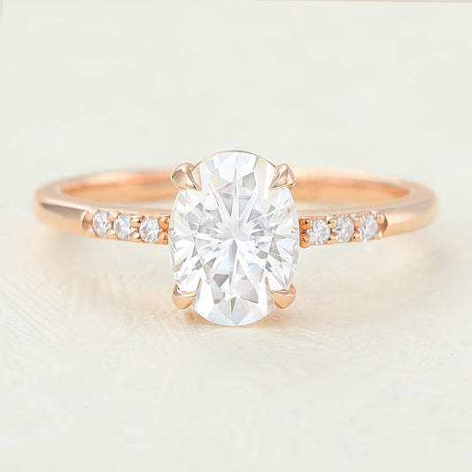 Oval Pave Lab-Grown Diamond Engagement Ring