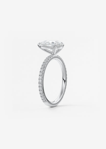 Pear Pave Lab Grown Diamond Engagement Ring