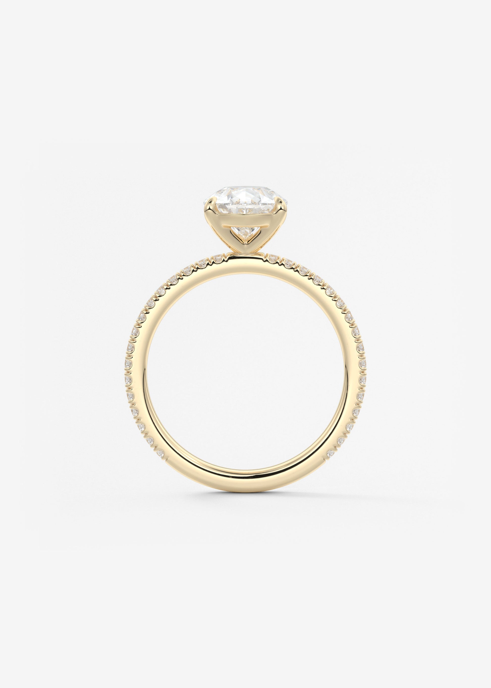 Pear Pave Lab Grown Diamond Engagement Ring