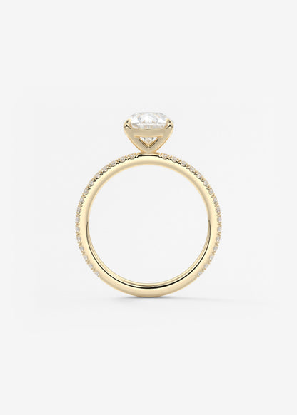 Pear Pave Lab Grown Diamond Engagement Ring