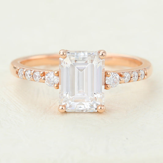 Emerald Pave Lab-Grown Diamond Engagement Ring