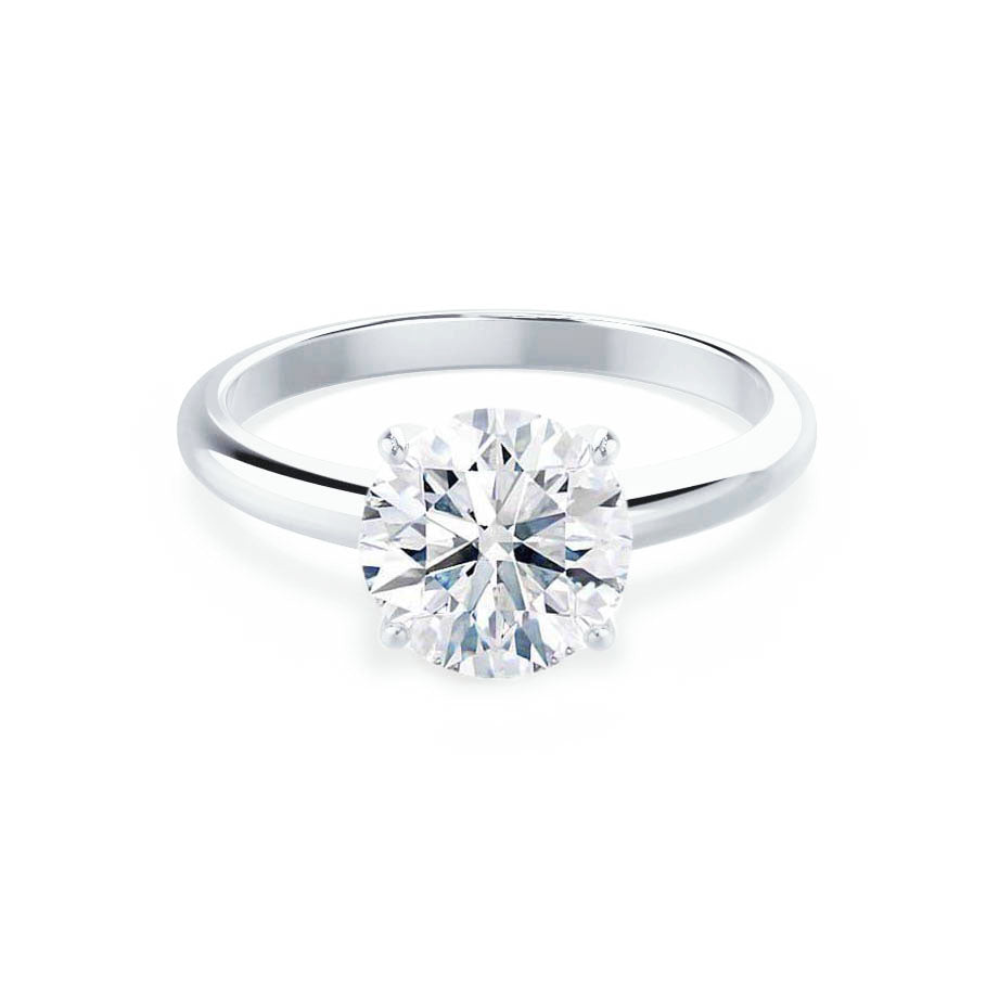 Round Solitaire Lab Grown Diamond Engagement Ring