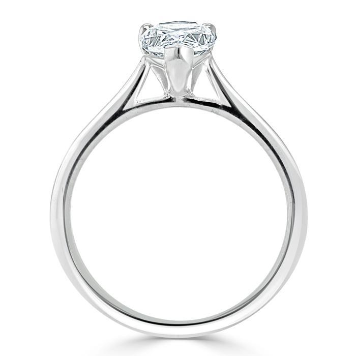 0.75 CT Pear Cut Solitaire Moissanite Engagement Ring 4