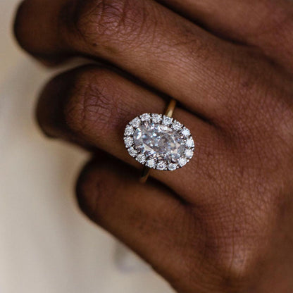 Oval Halo Lab Grown Diamond Engagement Ring