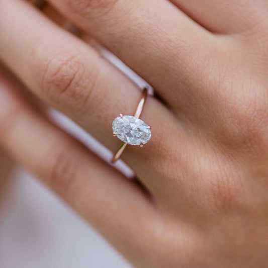 Oval Solitaire Lab Grown Diamond Engagement Ring