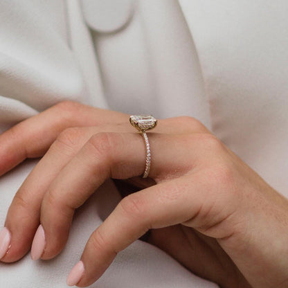 Radiant Pave Lab Grown Diamond Engagement Ring
