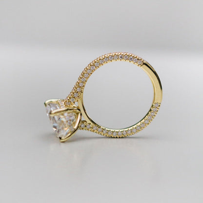 Oval Pave Lab Grown Diamond Engagement Ring