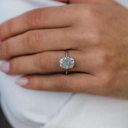 Cushion Solitaire Lab Grown Diamond Engagement Ring