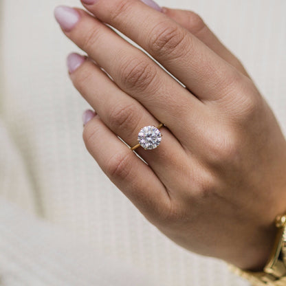 Round Solitaire Lab Grown Diamond Engagement Ring