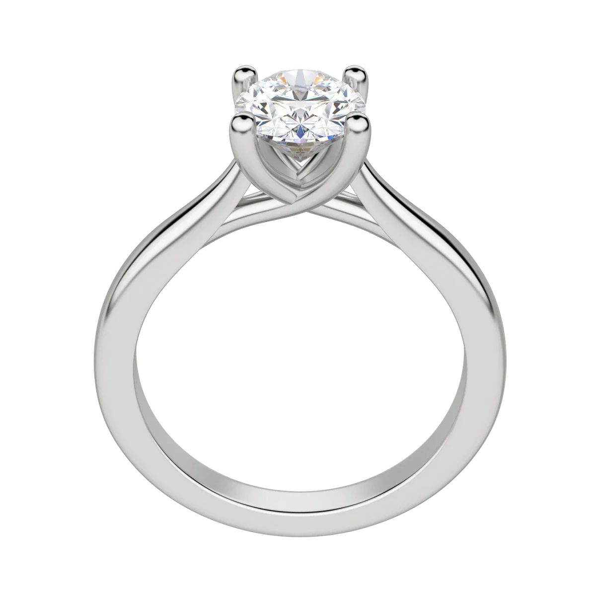 1.33 CT Oval Cut Solitaire Moissanite Engagement Ring 5