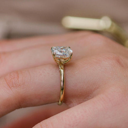 Cushion Pave Lab Grown Diamond Engagement Ring