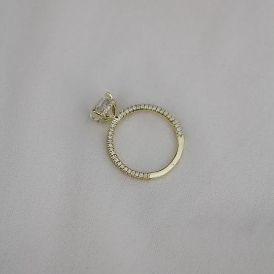 Cushion Pave Lab Grown Diamond Engagement Ring