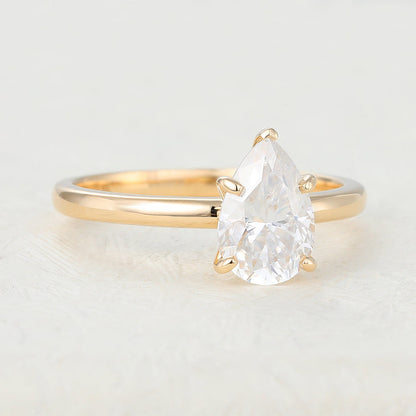 Pear Solitaire Lab-Grown Diamond Engagement Ring