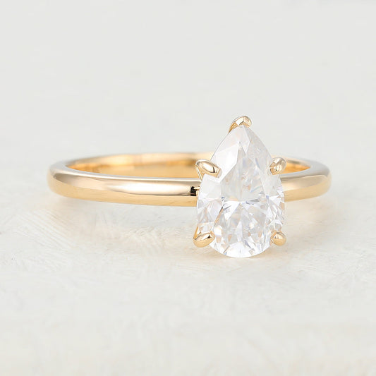 Pear Solitaire Lab-Grown Diamond Engagement Ring