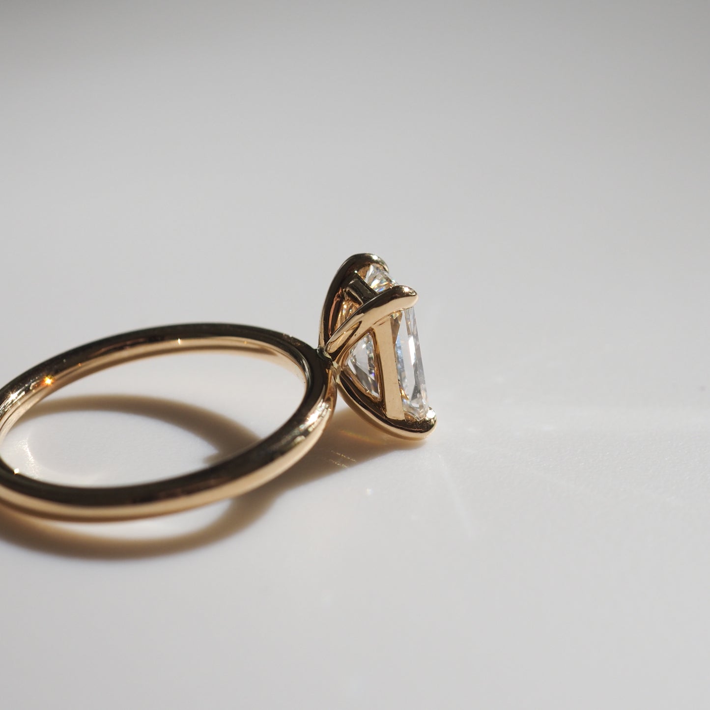 Stunning 1 CT Radiant Moissanite Engagement Ring with Solitaire Design 5