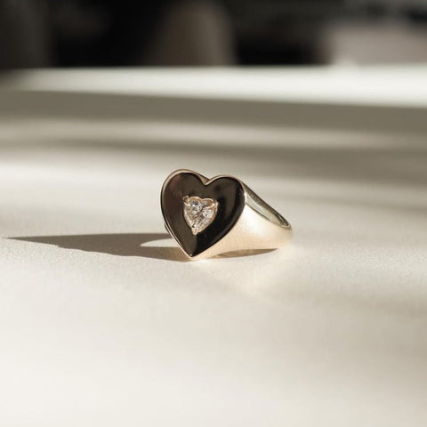 Stunning 0.5 CT Heart Moissanite Engagement Ring With Solitaire Design 1
