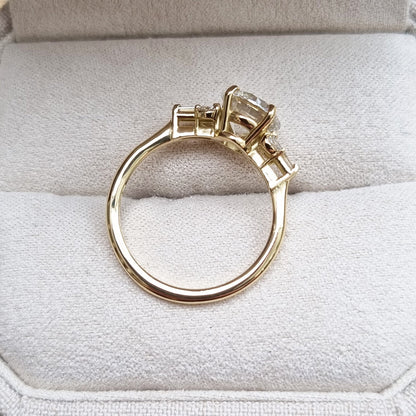 Round Cluster Lab Grown Diamond Engagement Ring