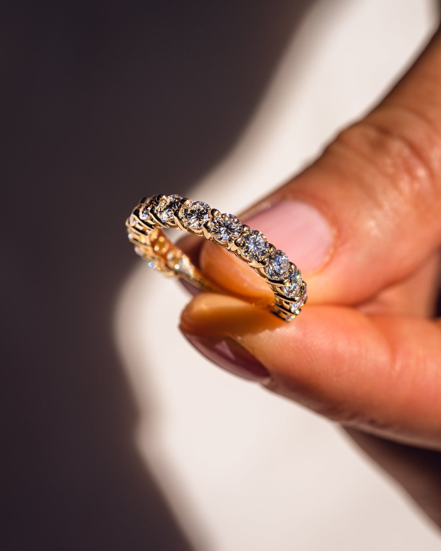 2.4 CT Round Semi Eternity Lab Grown Diamond Wedding Band