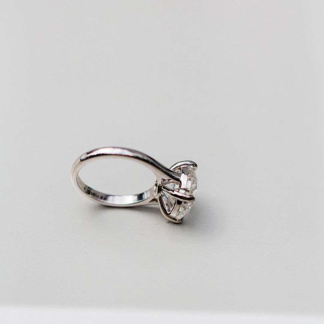 Round Solitaire Lab Grown Diamond Engagement Ring