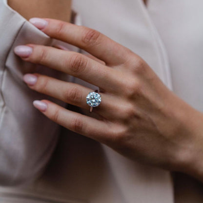 Round Solitaire Lab Grown Diamond Engagement Ring