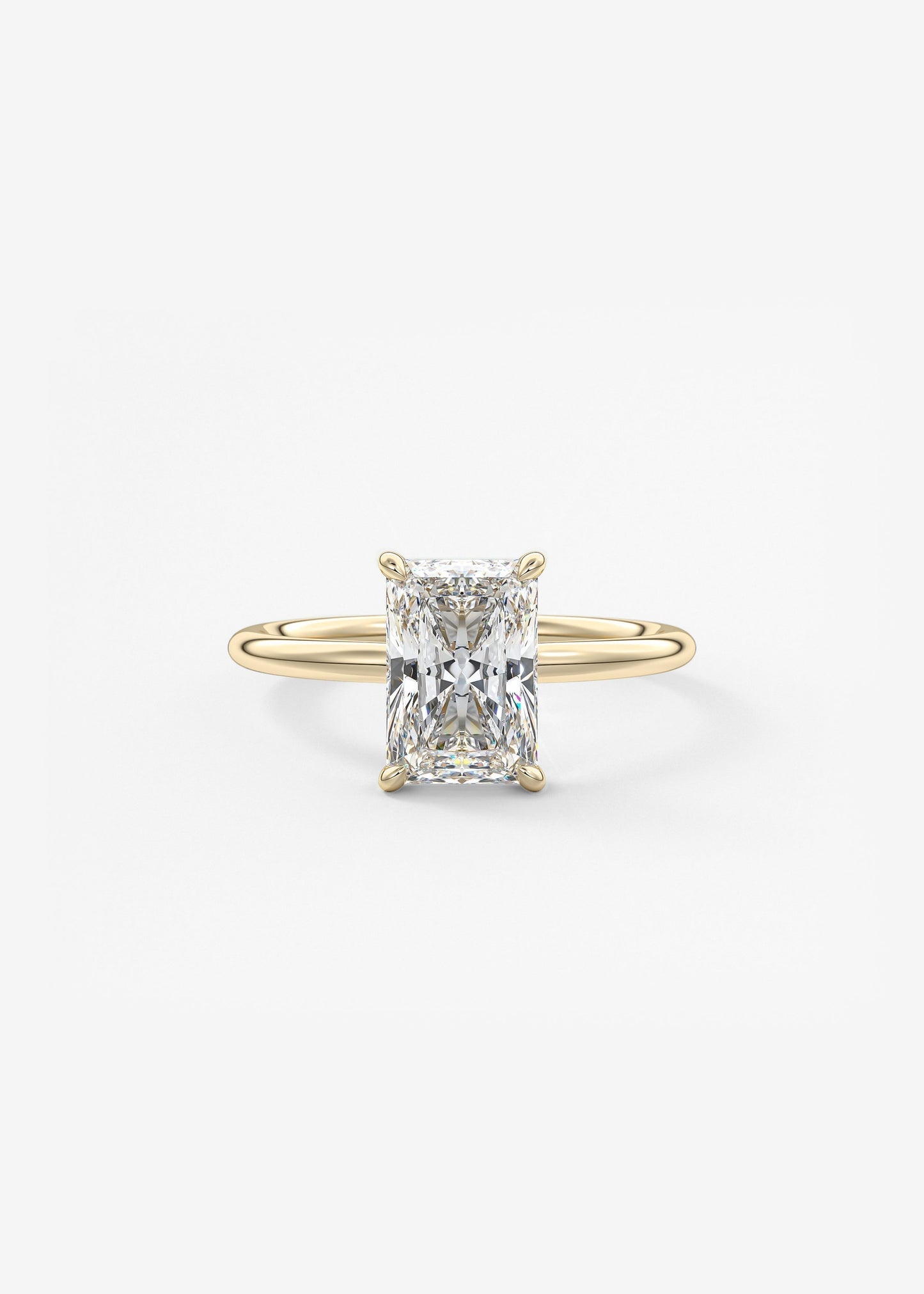Radiant Hidden Halo Lab Grown Diamond Engagement Ring