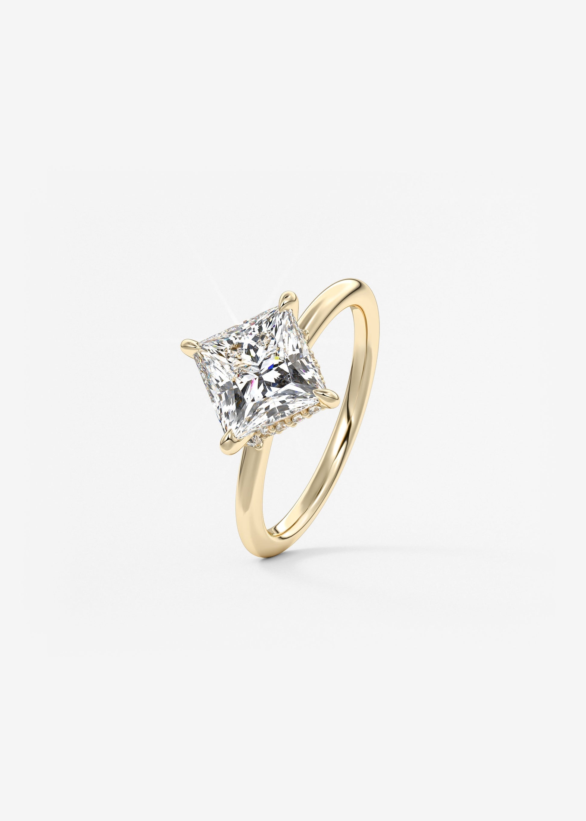 Princess East West Lab Grown Diamond Engagement Ring