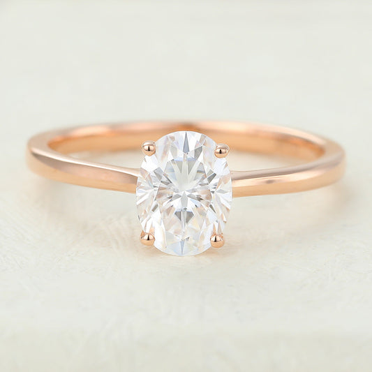 Oval Solitaire Lab-Grown Diamond Engagement Ring