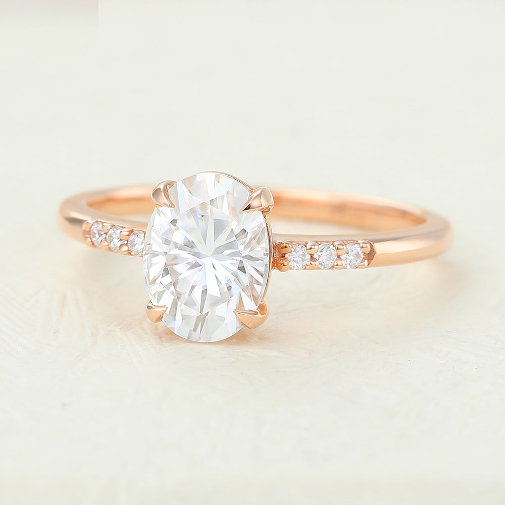 Oval Pave Lab-Grown Diamond Engagement Ring