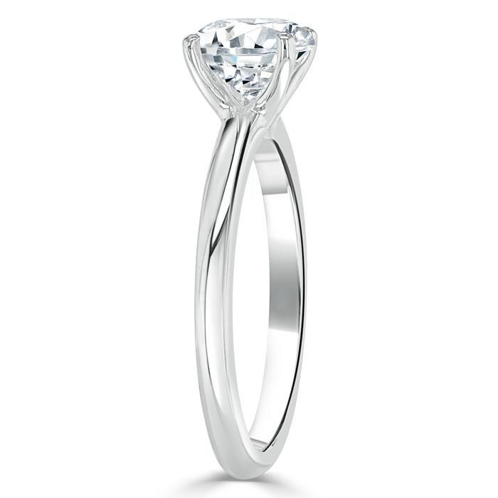 0.75 CT Round Cut Solitaire Moissanite Engagement Ring 3