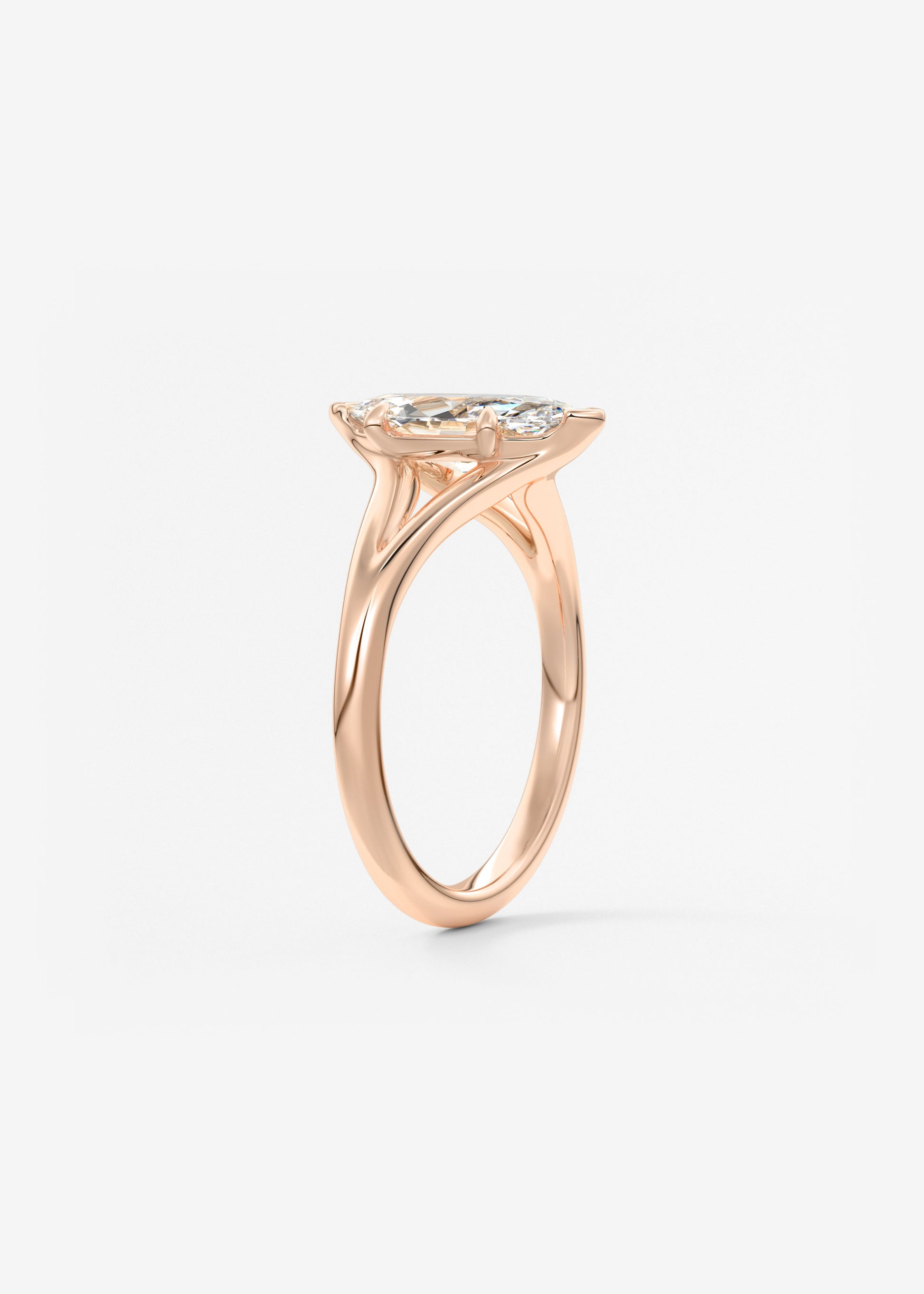 Marquise Split Shank Lab Grown Diamond Engagement Ring