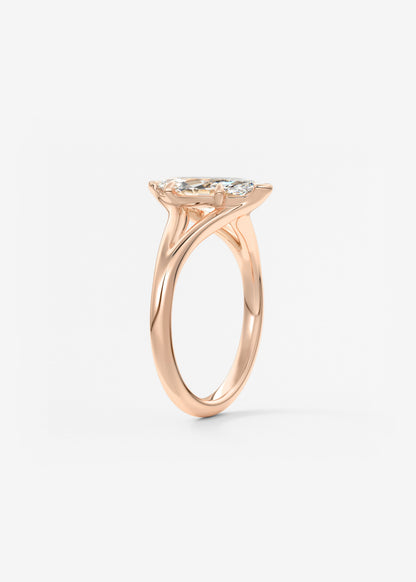 Marquise Split Shank Lab Grown Diamond Engagement Ring