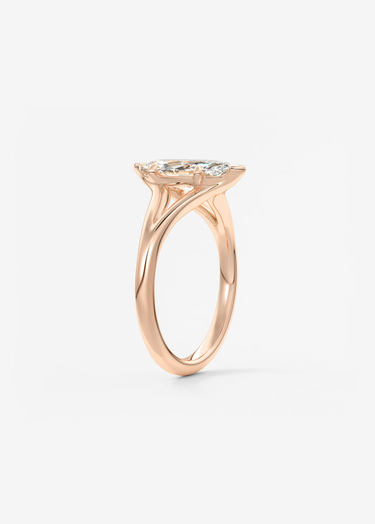 Marquise Split Shank Lab Grown Diamond Engagement Ring