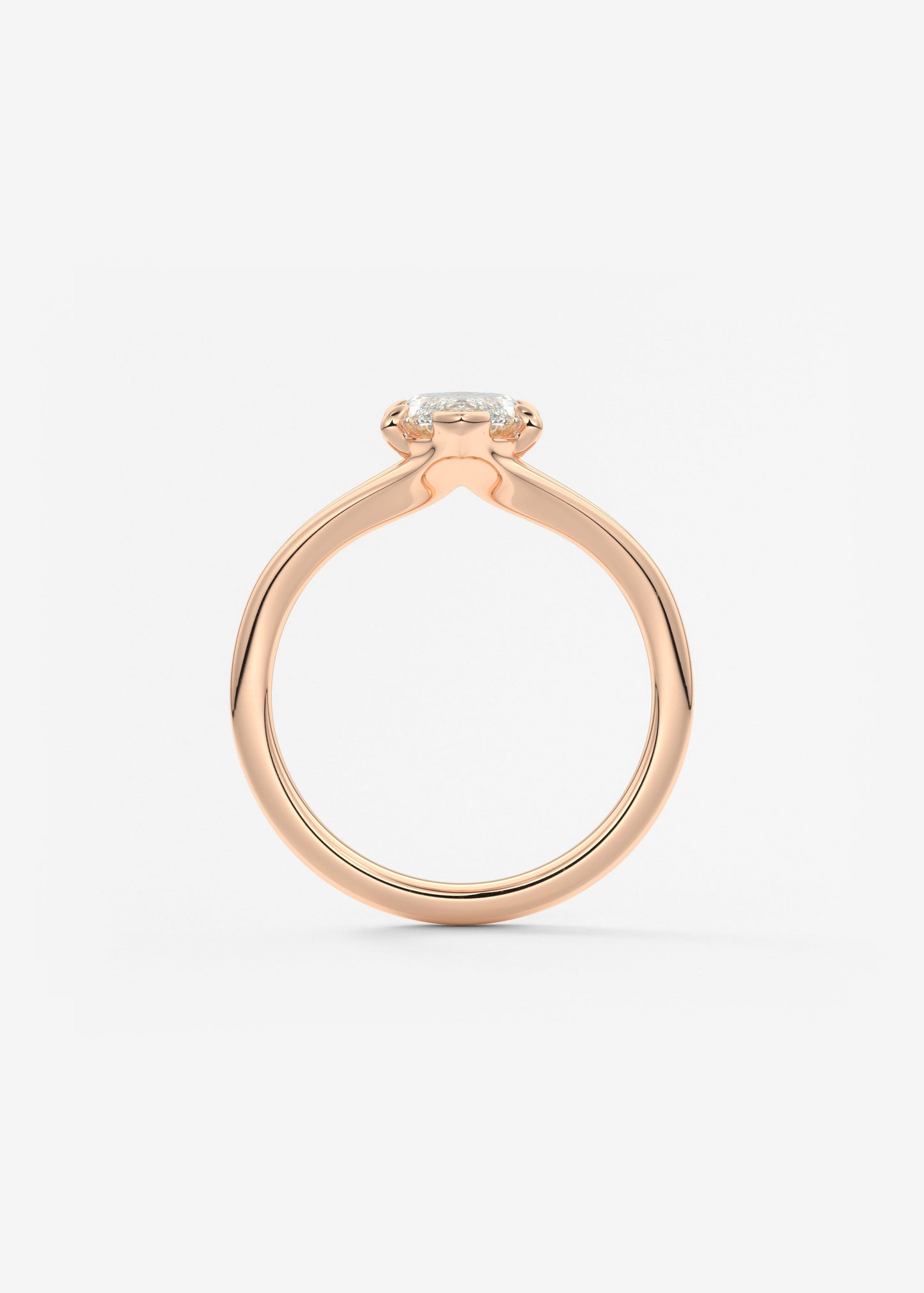 Marquise Split Shank Lab Grown Diamond Engagement Ring