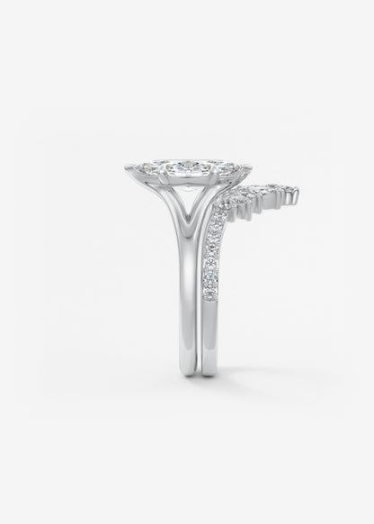 Marquise Split Shank Lab Grown Diamond Engagement Ring
