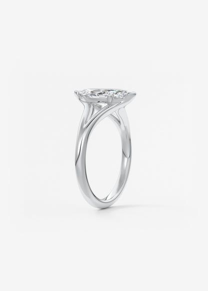 Marquise Split Shank Lab Grown Diamond Engagement Ring