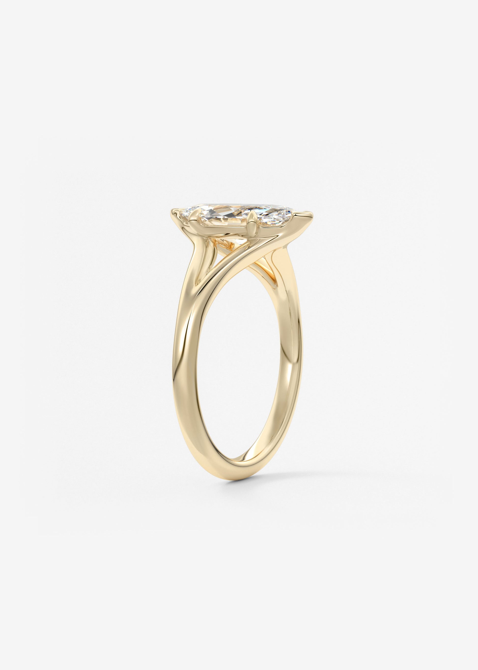 Marquise Split Shank Lab Grown Diamond Engagement Ring