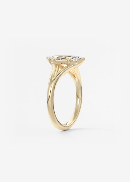 Marquise Split Shank Lab Grown Diamond Engagement Ring