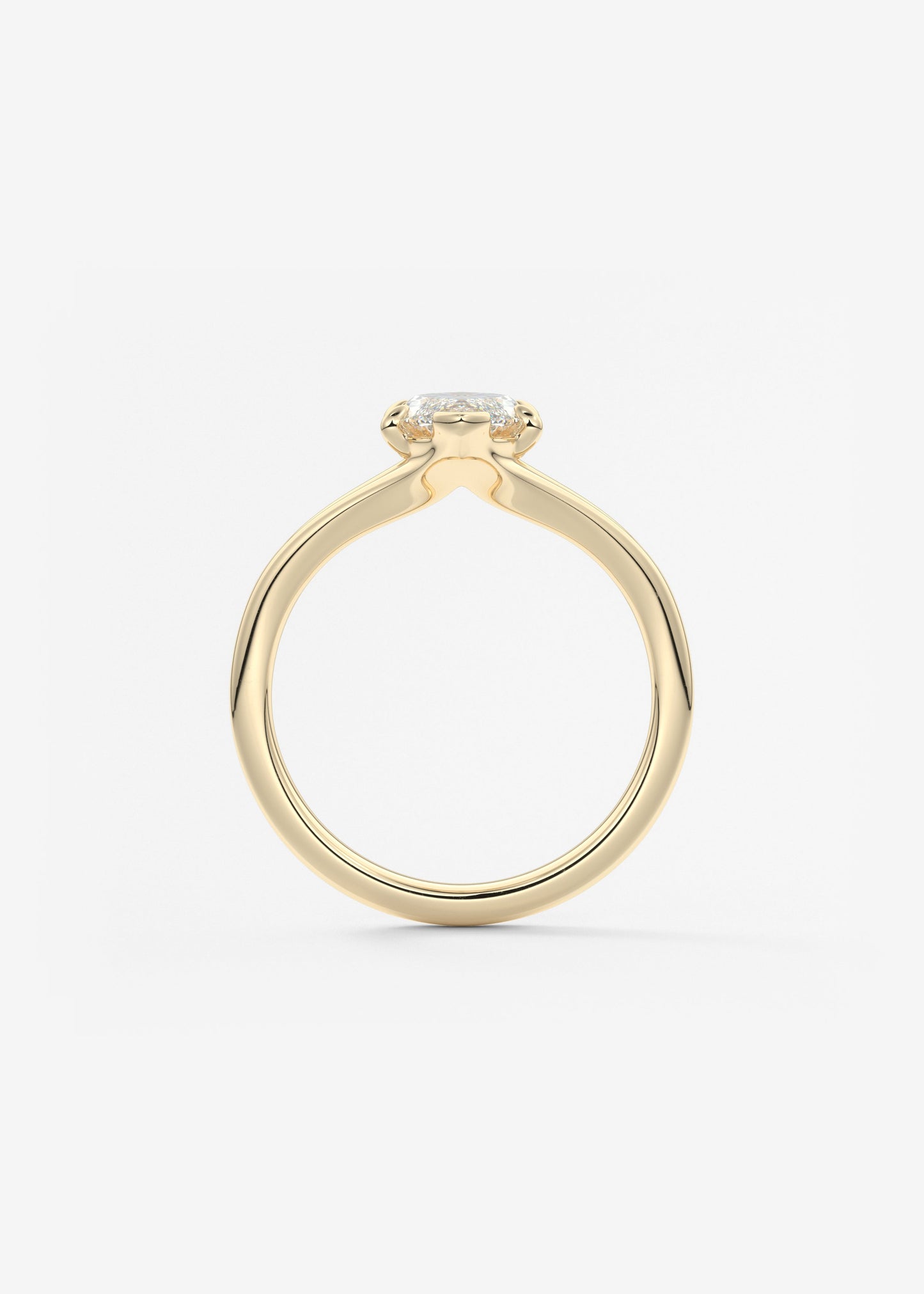 Marquise Split Shank Lab Grown Diamond Engagement Ring
