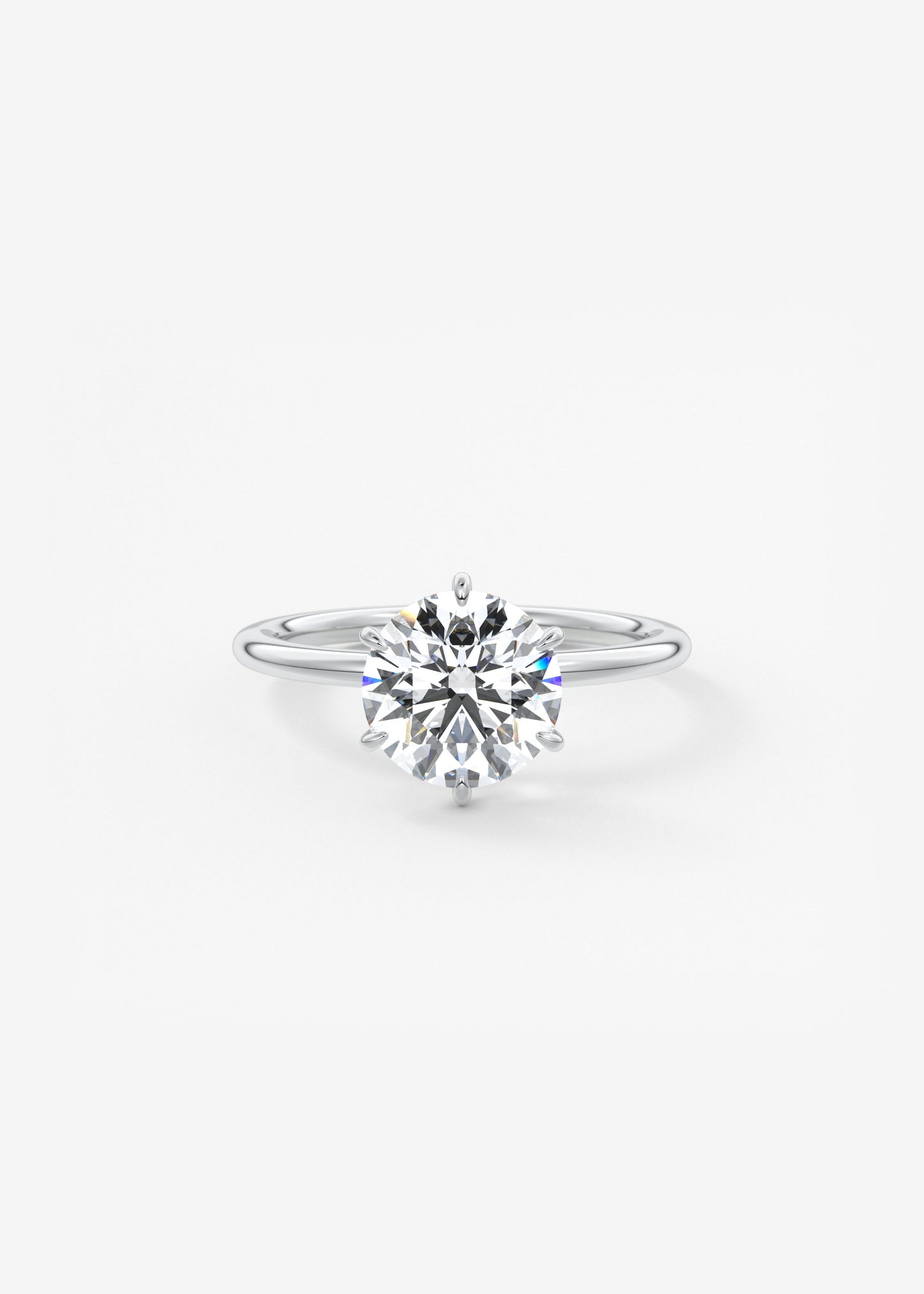 Round Solitaire Lab Grown Diamond Engagement Ring