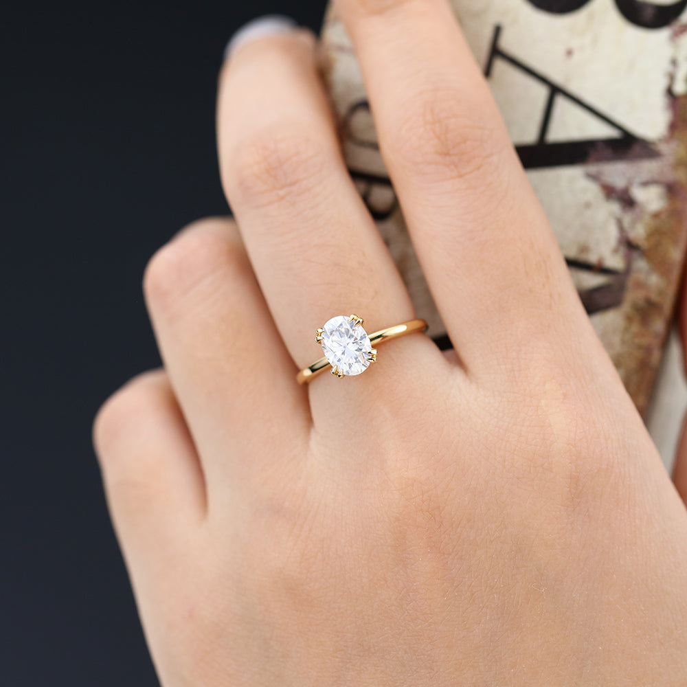 Oval Solitaire Lab-Grown Diamond Engagement Ring
