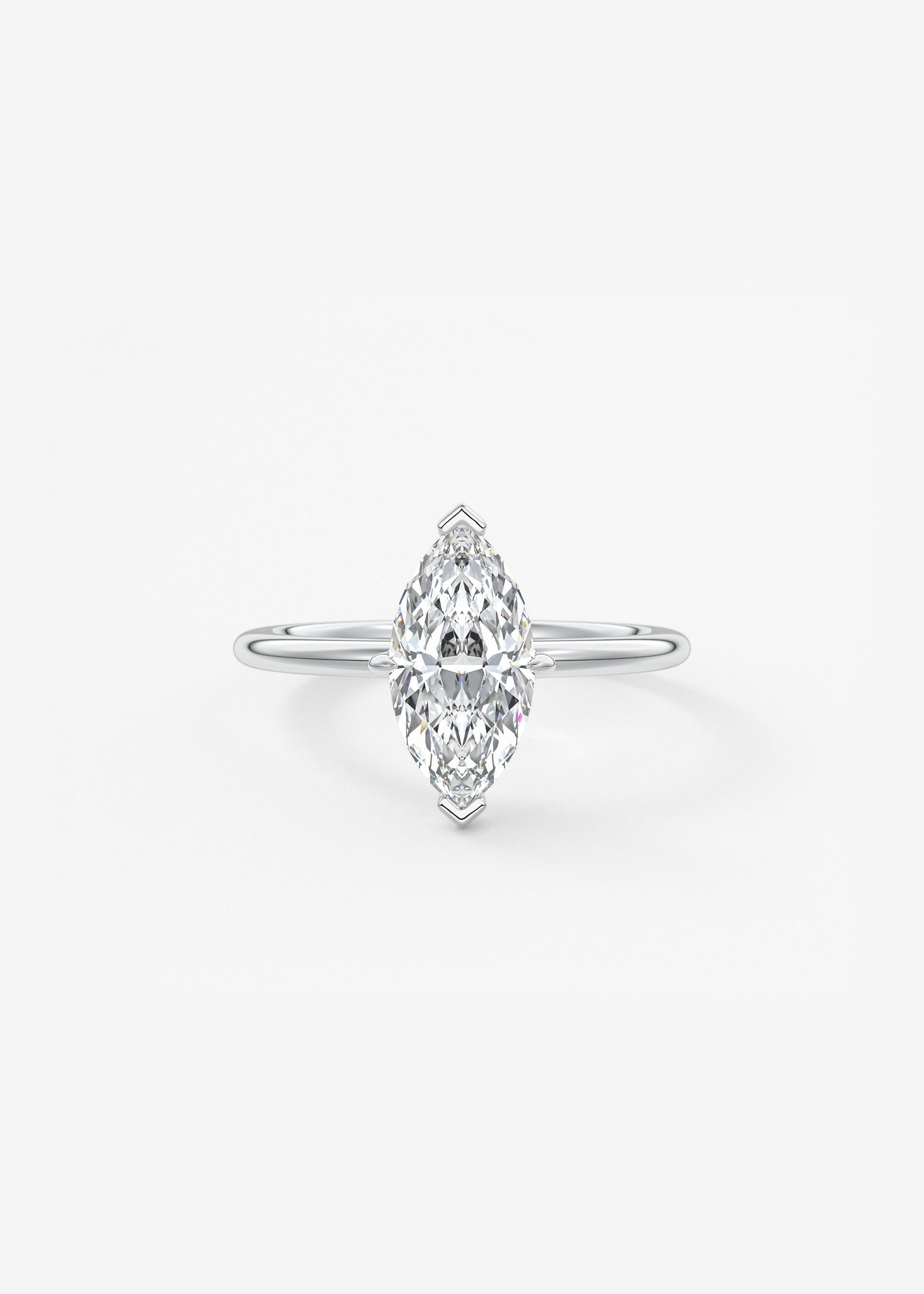 Marquise Solitaire Lab Grown Diamond Engagement Ring