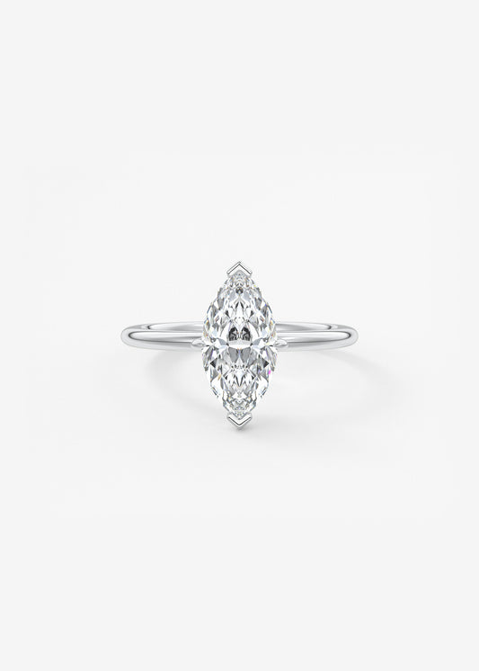 Marquise Solitaire Lab Grown Diamond Engagement Ring